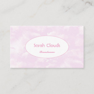 Schöne Pastel Baby Pink Sky Clouds Elegant Stilvo Visitenkarte