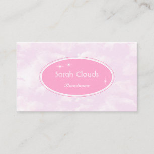 Schöne Pastel Baby Pink Sky Wolken Stilvolle Ster Visitenkarte