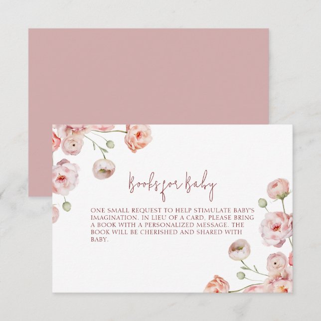 Schöne Pastelbücher für Baby Dankeskarte (Vorne/Hinten)