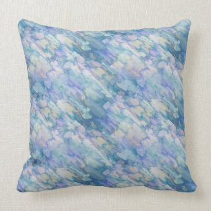 Schöne Pastellblauer und Lila Kissen