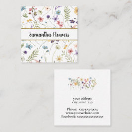 Schöne pastellfarbene Blume Quadratische Visitenkarte