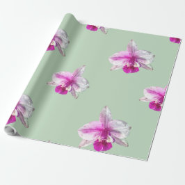 Schöne pastellrosa tropische Orchideen Geschenkpapier