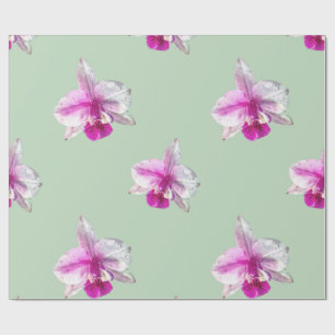 Schöne pastellrosa tropische Orchideen Geschenkpapier
