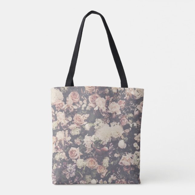 Schöne Pastellrosen-Dekoration Tasche (Rückseite)