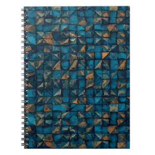 Schöne Patchwork-"Optik" in Dunkel-Teal Notizblock