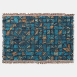 Schöne Patchwork-Optik in Dunkel-Türkis Decke