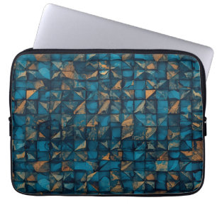 Schöne Patchwork-"Optik" in Dunkel-Türkis Laptopschutzhülle