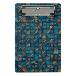 Schöne Patchwork-"Optik" in Dunkel-Türkis Mini Klemmbrett