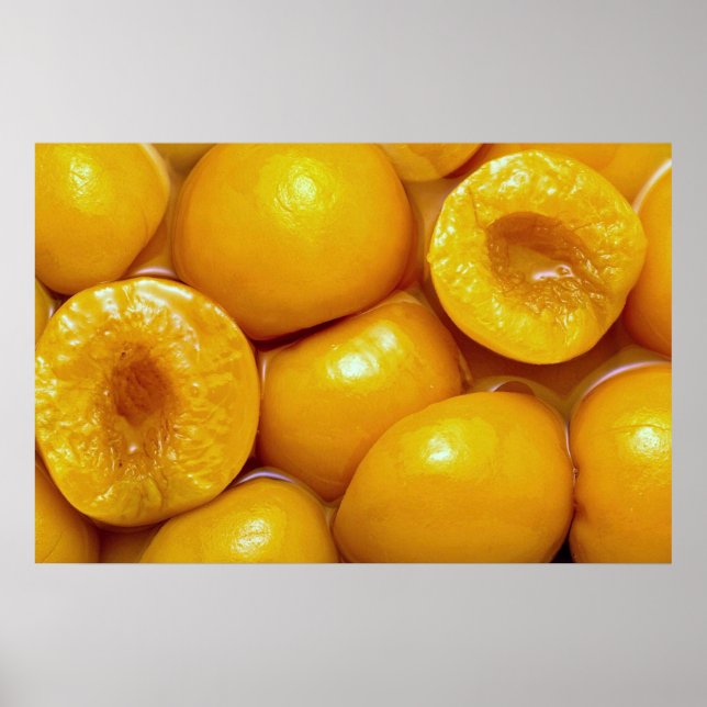 Schöne Peach halves Poster (Vorne)