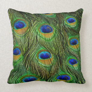 Schöne Peacock Feathers Kissen