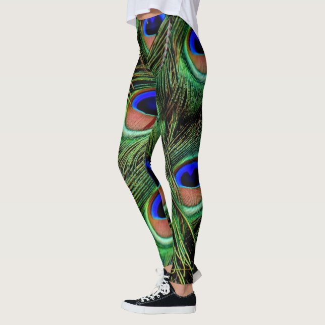Schöne Peacock Feathers Leggings (Links)