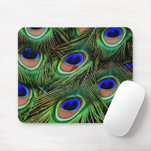 Schöne Peacock Feathers Mousepad (Mit Mouse)