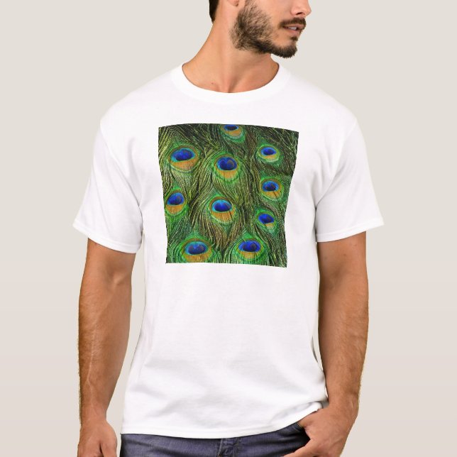 Schöne Peacock Feathers T-Shirt (Vorderseite)