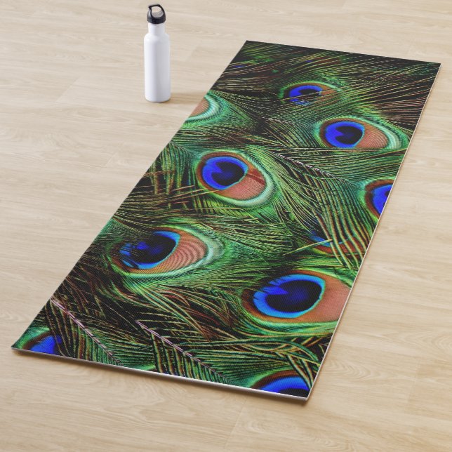 Schöne Peacock Feathers Yogamatte (Beispiel)