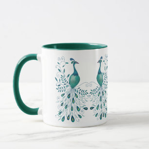 Schöne Peacock-Tasse Tasse