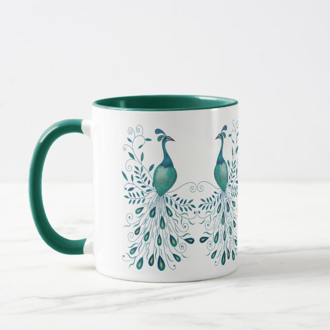 Schöne Peacock-Tasse Tasse (Links)