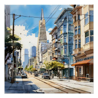 Schöne Pen- und Tintenskizze von San Francisco