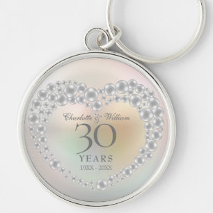 Schöne Perle 30. Hochzeitstag Schlüsselanhänger