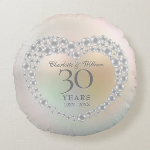 Schöne Perle 30. Jubiläum Rundes Kissen
