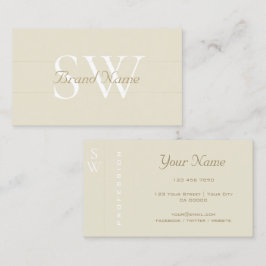 Schöne Perle und Weiß mit Monogramm-Qualität Visitenkarte