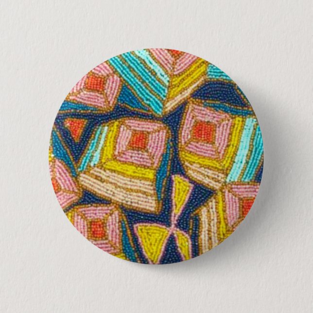 Schöne, Perlenbesetzte Art Deco Gestaltung Button (Vorderseite)