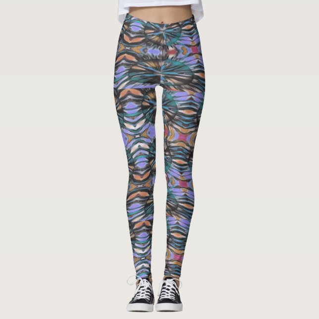 Schöne Personalisiert gestaltete künstlerische Fem Leggings (Vorderseite)