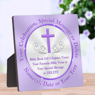 Schöne personalisierte christliche Geschenke für M Fotoplatte
