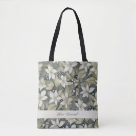 Schöne Personalisierte Elfenbeinblüten auf dem Sch Tasche