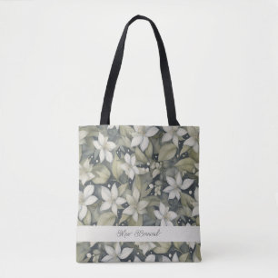 Schöne Personalisierte Elfenbeinblüten auf dem Sch Tasche