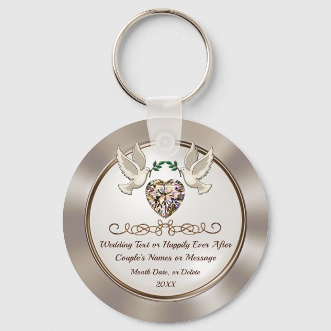 Schöne, Personalisierte Gastgeschenke Hochzeiten,  Schlüsselanhänger (Vorderseite)