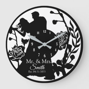Schöne Personalisierte Hochzeitscouptanze Große Wanduhr