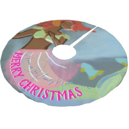 Schöne Personalisierte Meerjungfrau Polyester Weihnachtsbaumdecke