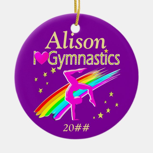SCHÖNE PERSONALISIERTE UND GESCHMACKVOLLE GYMNASOR KERAMIK ORNAMENT (Vorne)