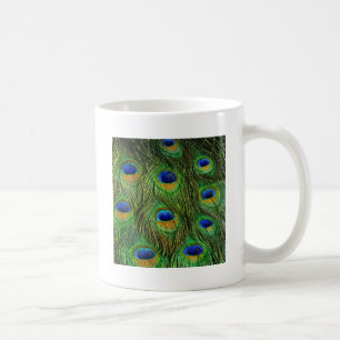 Schöne Pfauenfedern Kaffeetasse