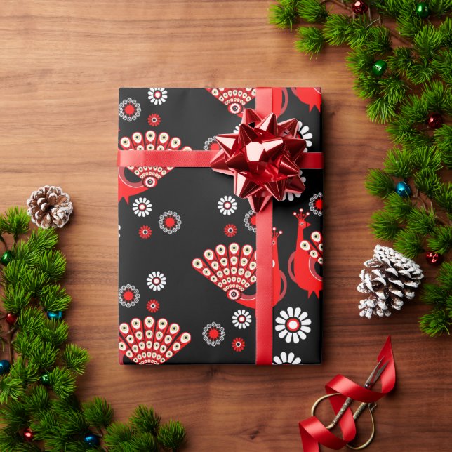 Schöne Pfauenkunst Geschenkpapier (Feiertagsgeschenk)