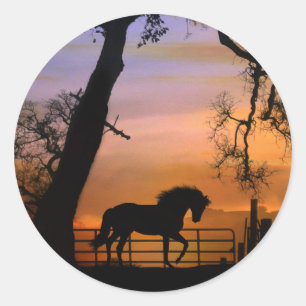 Schöne Pferdekleber Runder Aufkleber