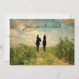 Schöne Pferdereiten Hochzeit Einladung