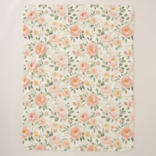 Schöne Pfirsichblumen Sherpadecke