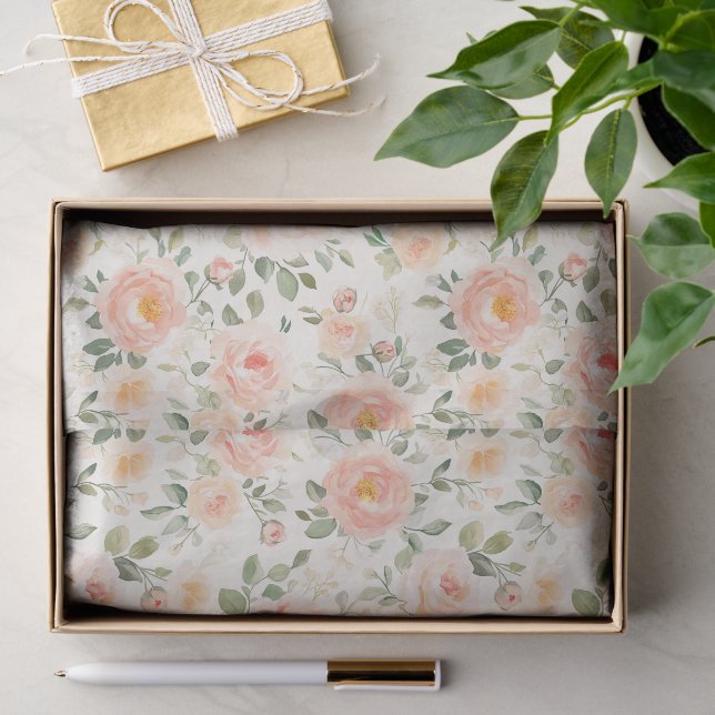 Schöne Pfirsichblüten-Brautparty Seidenpapier (Geschenk)
