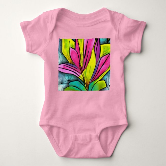 Schöne Pflanze Baby Strampler (Vorderseite)