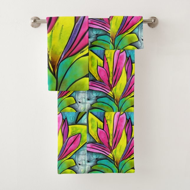 Schöne Pflanze Badhandtuch Set (Insitu)