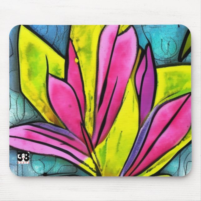 Schöne Pflanze Mousepad (Vorne)