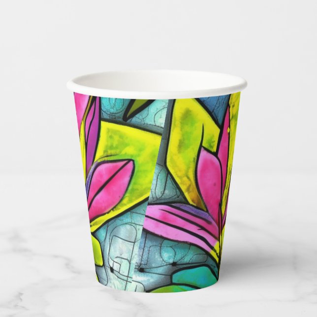 Schöne Pflanze Pappbecher (Vorderseite)