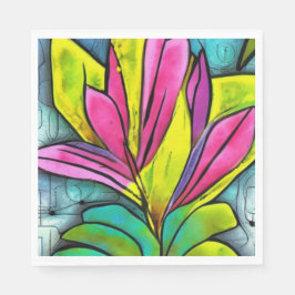 Schöne Pflanze Serviette