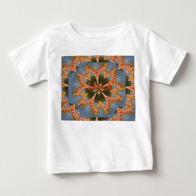 Schöne phantastische afrikanische Giraffe Blanche Baby T-shirt (Vorderseite)