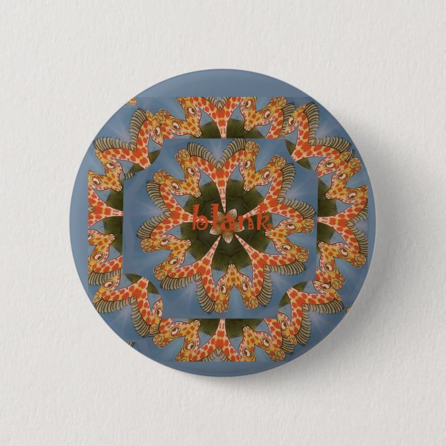 Schöne phantastische afrikanische Giraffe Blanche Button (Vorderseite)