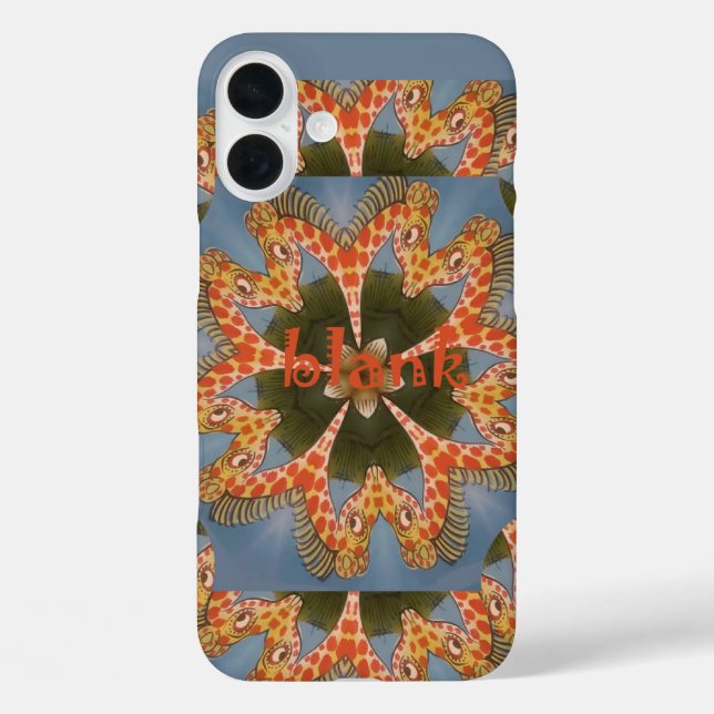 Schöne phantastische afrikanische Giraffe Blanche iPhone 16 Plus Hülle (Rückseite)