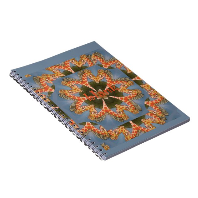 Schöne phantastische afrikanische Giraffe Blanche Notizblock (Rechte Seite)