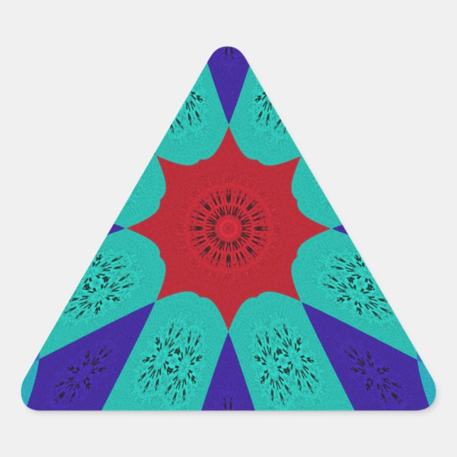Schöne Phantastische ägyptische Feminine-Design-Fa Dreieckiger Aufkleber (Vorderseite)