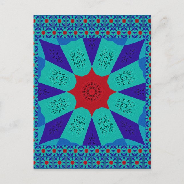 Schöne Phantastische ägyptische Feminine-Design-Fa Postkarte (Vorderseite)